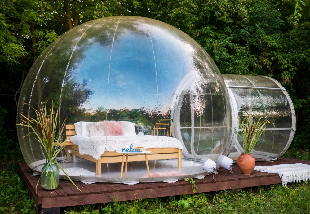 clear plastic bubble tent